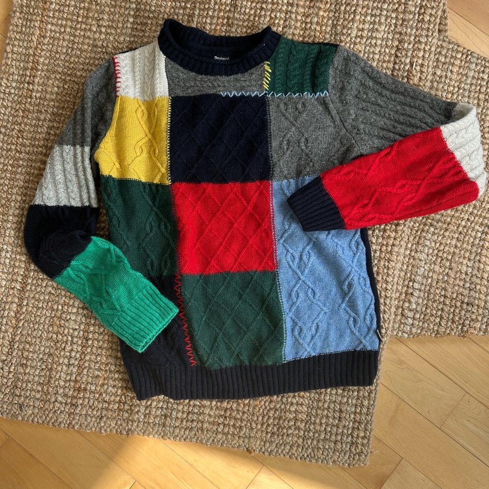 Desigual THICK PATCHWORK SWEATER